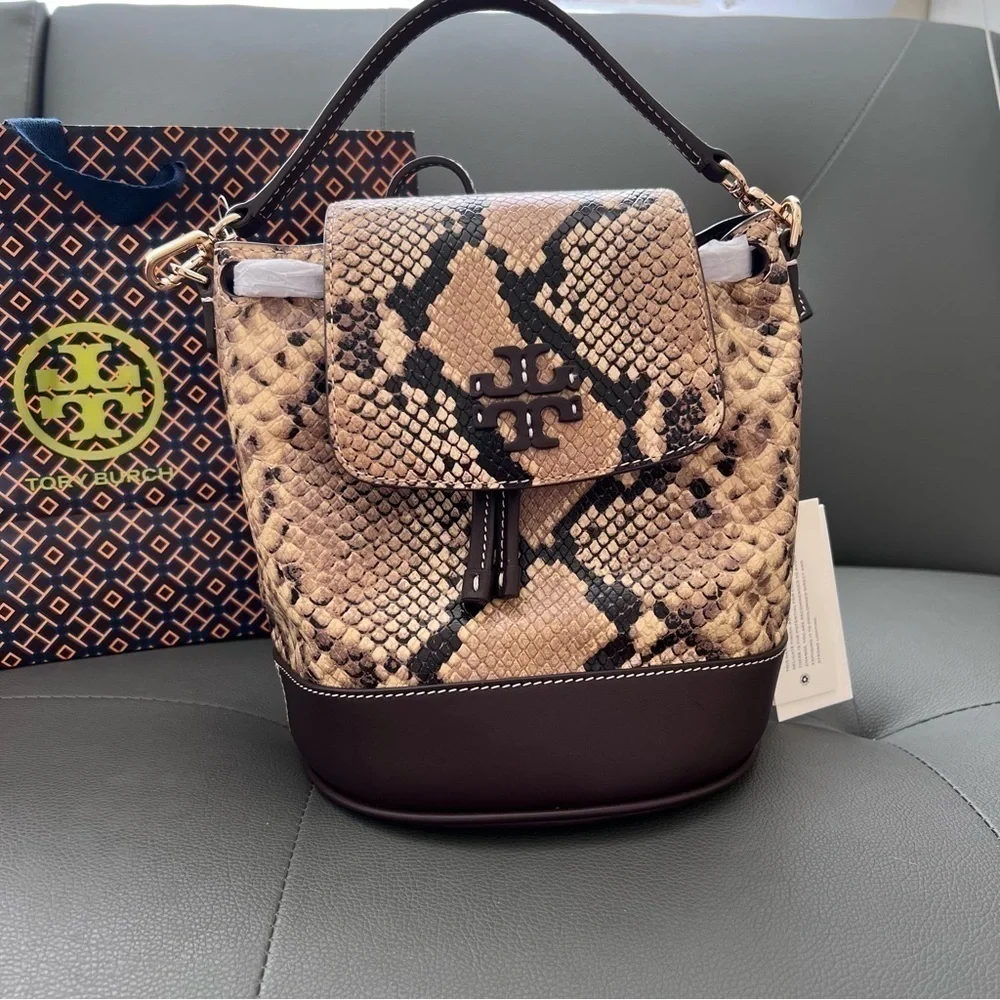 NEW Tory Burch Thea exotic leather convertible backpack